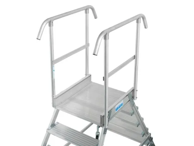 bordestrap,verrijdbaar,bordes H 0,75m,2x3treden,aluminium,4zwenkwielen