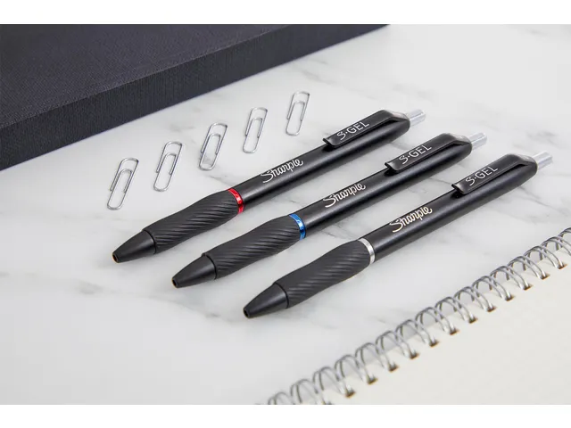 Gelschrijver Sharpie S-Gel Medium punt 0.7mm Blister 3 kleuren