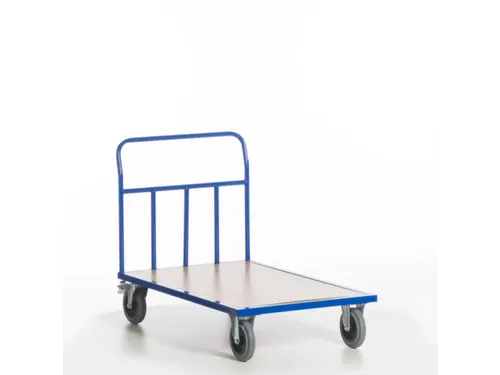 kopwandwagen,draagverm. 500kg,laadvl. LxB 1200x800mm,houtplaat,1wand