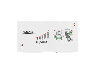 Whiteboard Rocada Skin Pro-Duo 2x module 100x100 cm PE gecoat wit - 4