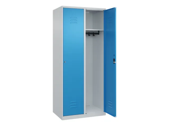 locker,HxBxD 1850x800x500mm,2vak,vak B 400mm,cil.-slot,staand op vloer