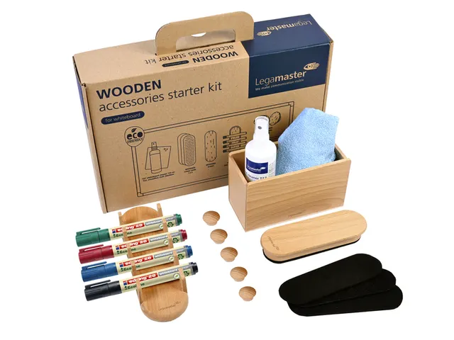 Whiteboard accessoire starter kit Legamaster WOODEN 17 stuks