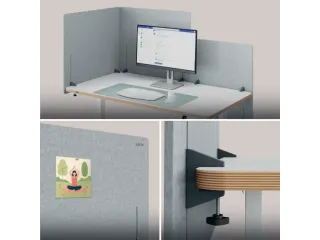 Bureauscherm Leitz in hoogte verstelbaar 70x60cm - 5