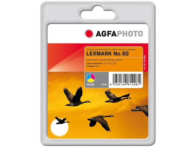 APL60C AP LEXMARK 17G0060E Inkt 3-kleuren rebuilt Blister 17ml