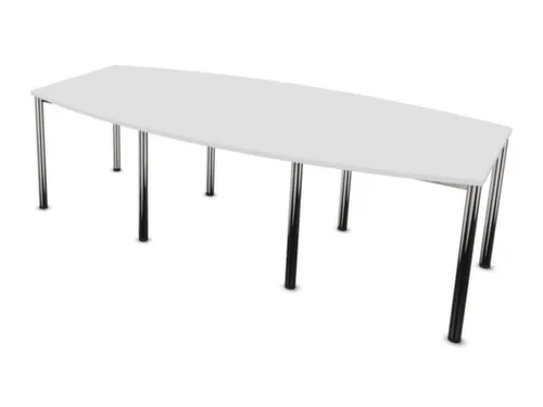 vergadertafel,HxBxD 740x2400x1200mm,vatvormig,Bl-wit