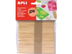 Bâtonnet en bois naturel blister de 50 pièces