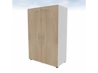 kantoorkast,HxBxD 1310x860x450mm,2xhouten vloer,3ordnerhoogte,romp wit - 3