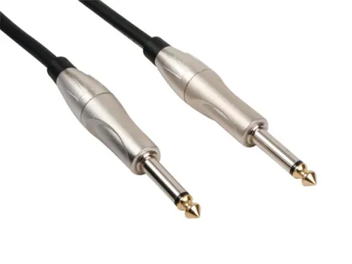 Gitaarkabel - Jack 6.35mm Naar Jack 6.35mm - 5m - Metalen Jack