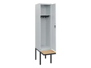 locker met bank,HxBxD 1950x400x815mm,1vak,vak B 400mm,cil.-slot - 2