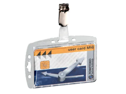 Veiligheidspashouder Durable 8005 dicht met clip 54x85mm