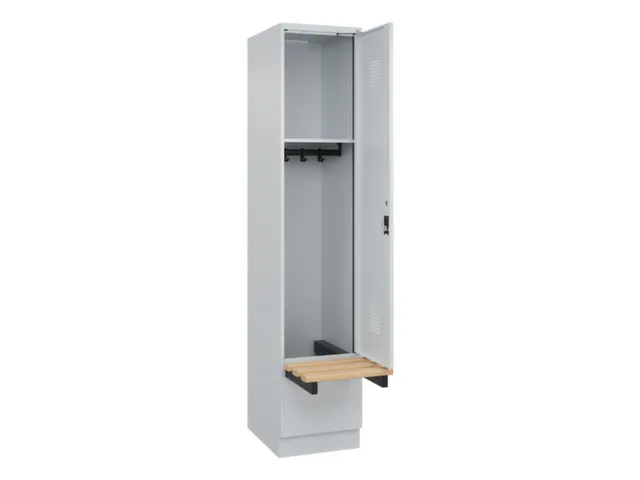 locker met bank,HxBxD 1950x400x815mm,1vak,vak B 400mm,cilinderslot