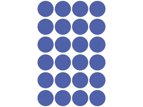Etiket Zweckform 18mm rond blister 4 vel a 24 et. donkerblauw Non-perm