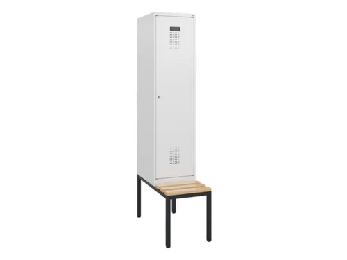 locker met bank,HxBxD 1950x400x815mm,1vak,vak B 400mm,cilinderslot