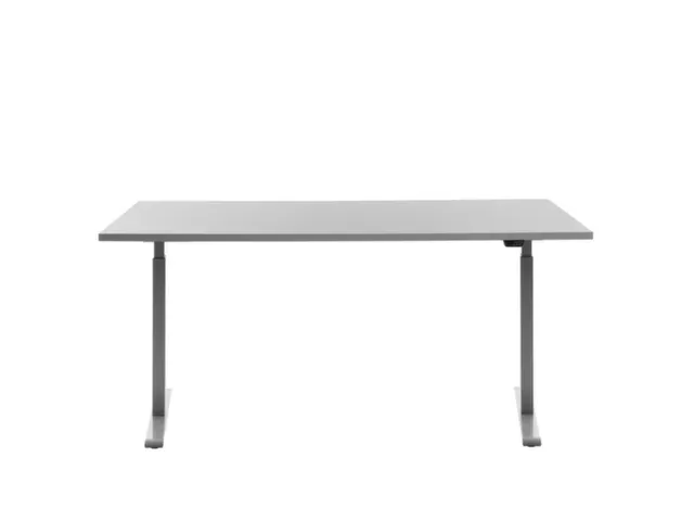 Elektrisch ihv bureau,HxBxD 700-1200x1600x800mm,blad grijs