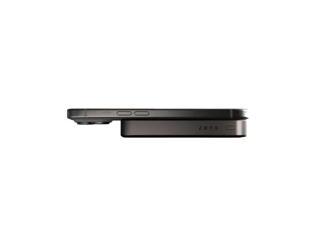 Slim Aluminium Powerbank Qi2 10.000 mAh Zwart