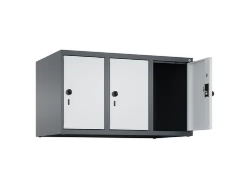 opzetkast,v. locker,3vak.,vak B 300mm,HxBxD 500x900x500mm,draaigrendel