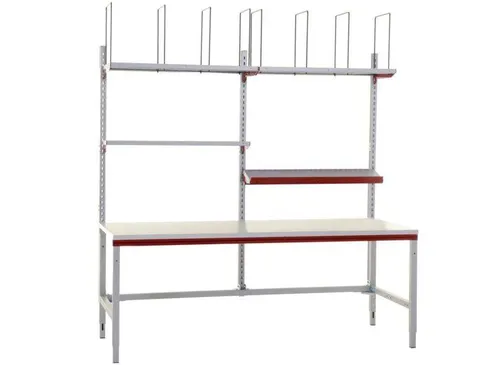 complete paktafel,HxBxD 690-960x2000x800mm,blad lichtgrijs