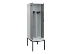 PBM-locker met bank,HxBxD 2120x600x815mm,2vak,vak B 300mm