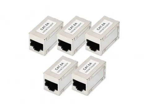 Modulaire koppeling CAT6A volledig afgeschermd RJ45 naar RJ45 5 stuks