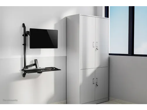 Neomounts WL90-325BL1 Zit-sta werkstation wand - 17-32 inch - 1-9 kg (