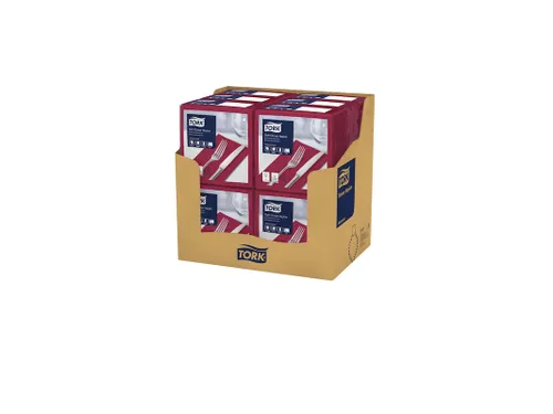 Tork 477618 Soft Dinnerservet Advanced Bordeaux 39x39cm 1/8 vouw