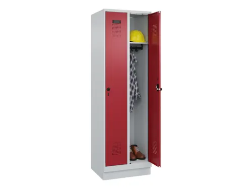locker,HxBxD 1950x600x500mm,2vak,vak B 300mm,draaigrendel,sokkel