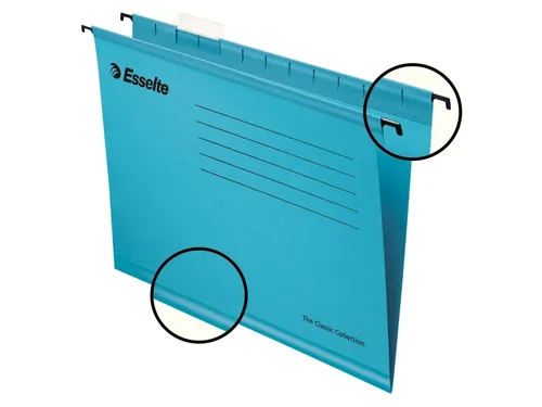 Hangmap Pendaflex verticaal folio V-bodem blauw