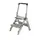 Vouwtrap Aluminium Platformhoogte 0.47m Geribbelde Plaat