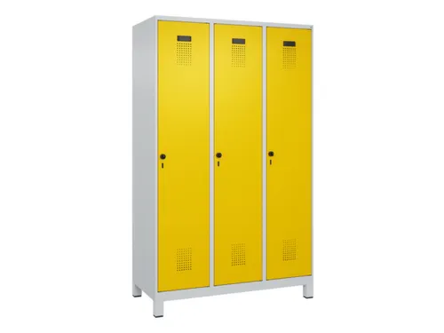 locker voor scheiding van kleding,HxBxD 1950x1200x500mm,3vak