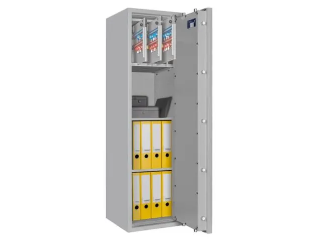 sleutelkluis,HxBxD 1400x400x420mm,128haak,legborden,romp RAL7035