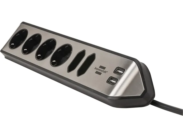 Stekkerdoos Brennenstuhl bureau Estilo 6 voudig inclusief 2 USB 2 m