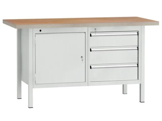 werkbank,HxBxD 840x1500x700mm,onderstel RAL5010,fronten RAL5010