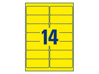 Adresetiket Avery L7263Y-100 99.1x38.1mm Neon geel 1400 stuks - 2