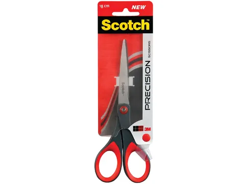 Schaar Scotch 18cm precision rood blister