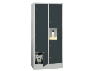 lockerkast,HxBxD 1850x800x500mm,2x5vakken,RAL7035,front RAL7016 - 2
