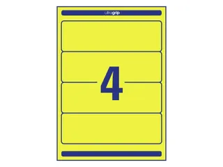 Rugetiket Avery Zweckform breed 192x61mm Geel L4769 80 stuks - 3