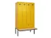 locker met bank,voor scheiding van kleding,HxBxD 2120x1200x815mm,4vak