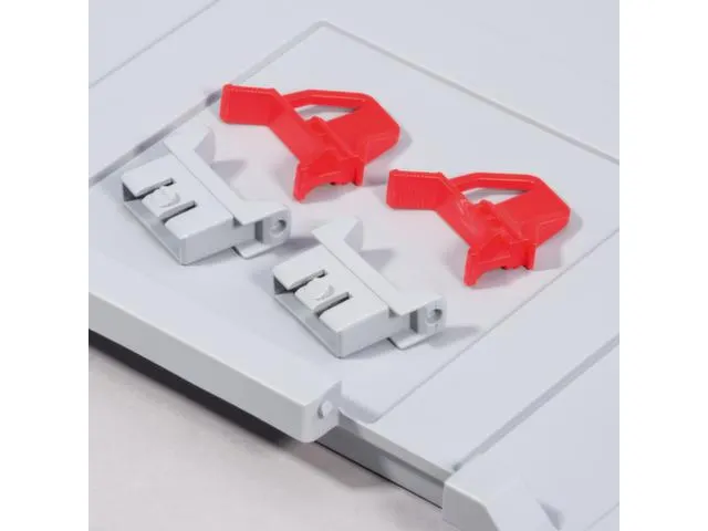 Sluitclips V. Euronorm-Bak Schuif-/scharniersluiting Grijs/rood