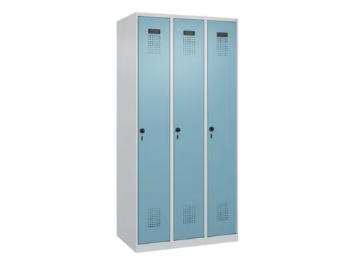 locker,HxBxD 1850x900x500mm,3vak,vak B 300mm,draaigrendel