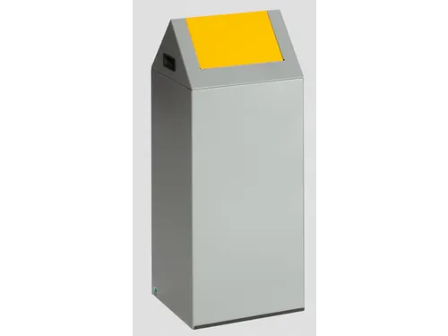 Afvalverzamelaar Zelfblussend 60 Liter 800X320X320Mm Klemring Geel