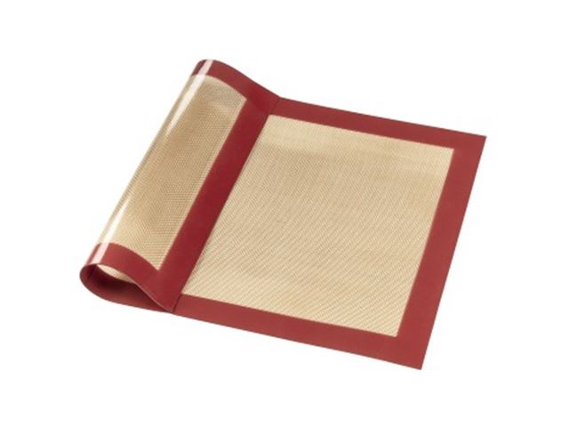 Siliconen bakmat, hoekig, 40 x 30 cm, rood-bruin | DiscountOffice.nl