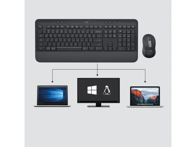 Logitech Signature MK650 Combo Toetsenbord QWERTZ Zwitsers + muis