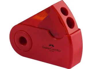 puntenslijper Faber-Castell "Sleeve" rood/blauw 2 gaats display a 12 s - 2