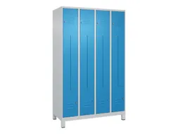 Z-garderobekast,HxBxD 1950x1200x500mm,vak B 150/300mm,cil.-slot,voeten