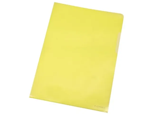 L-map A4 Geel PP Gekorreld 0.12mm Pak 10 stuks