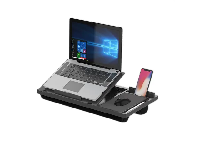 Laptopstandaard met Schootkussen en Mousepad Zwart