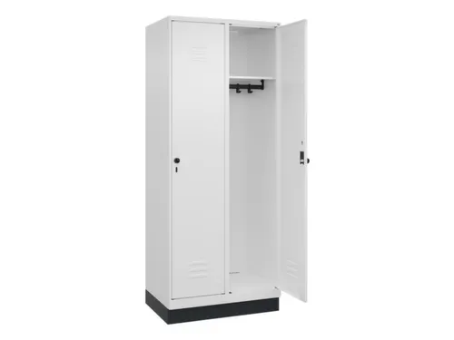 locker,HxBxD 1950x800x500mm,2vak,vak B 400mm,draaigrendel,sokkel