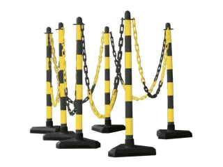 Kettingstaander-set 6 Kettingstaanders Driehoekige Voet 10 M Ketting - 1