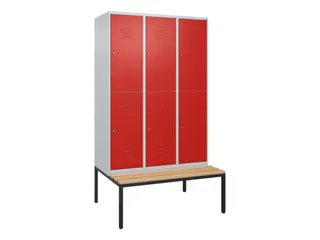 Dubbeldekse dekenkist,HxBxD 2120x1200x815mm,3x2vak.,vak B 400mm - 1