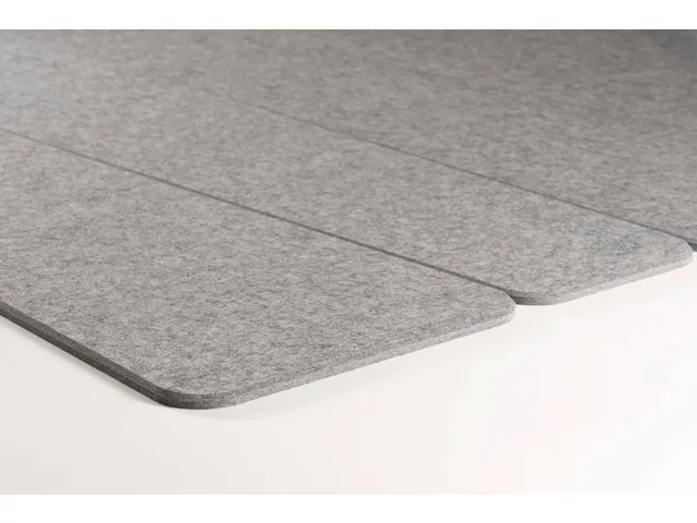 Akoestische PET-vilt trapezium stroken donkergrijs 30x120cm 6 stuks